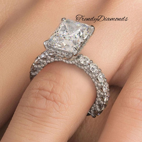 1999 Tiffany & Co. Lucida 1.12 CTW Diamond Platinum Vintage Engagement Ring  | Wilson's Estate Jewelry